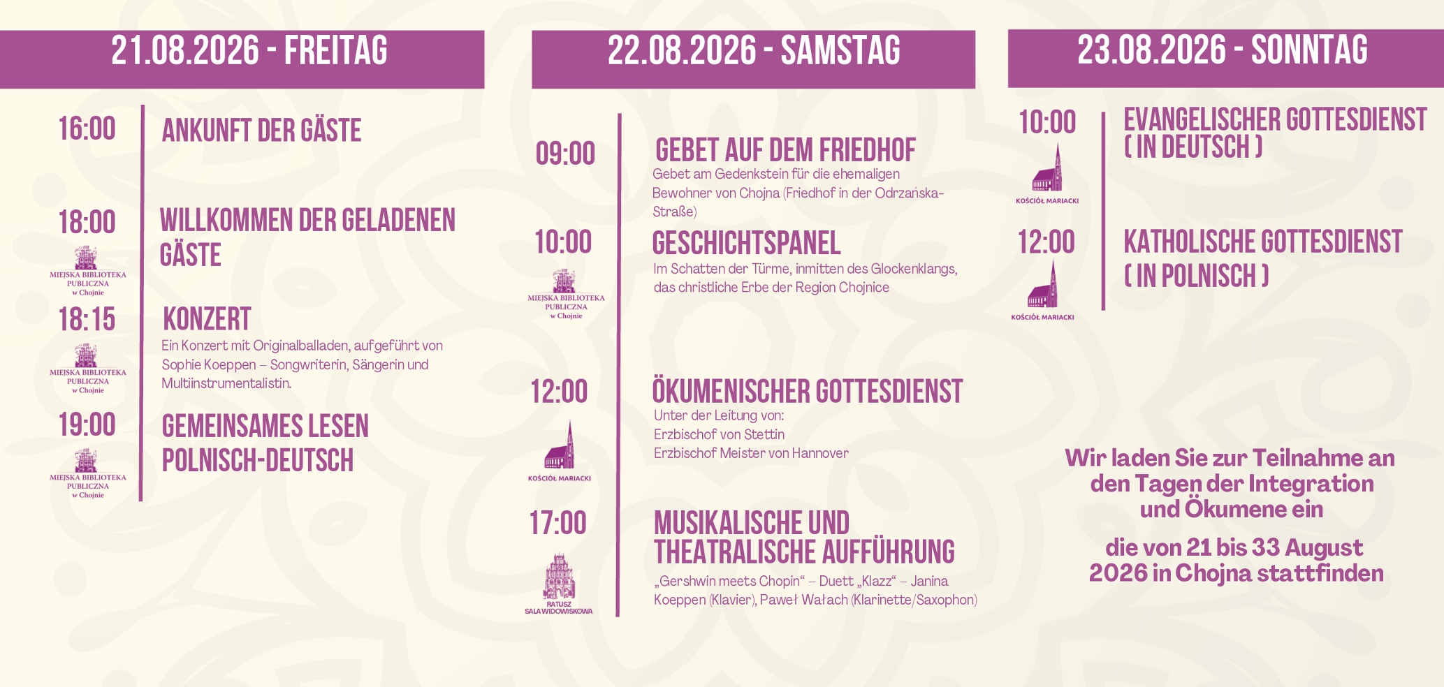 Programm Tage der Integration, Chojna